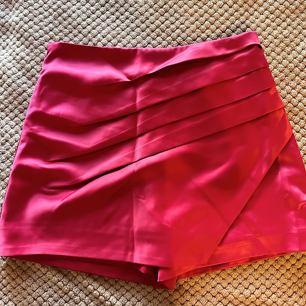 VICI - Pink Satin Mini Skort